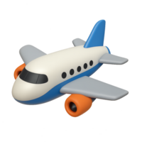 Simple 3D Airplane Isolated on White Background for Creative Use png