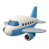 Isolated 3D Airplane Render with Simple Design and Clean Lines png