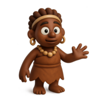 Friendly Cartoon Character in 3D with Simple Design and Vibrant Colors png