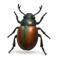 Detailed 3D Model of a Colorful Beetle Figure for Artistic Projects png