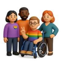 Inclusive Diversity in 3D Character Representation with Simple Design png
