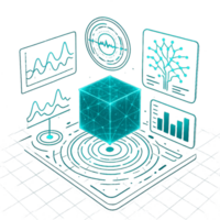 Futuristic Holographic Interface With Data Visualization Elements png
