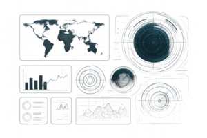 Futuristic User Interfaces Displaying Data and Analytics Insights png