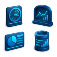 Futuristic 3D Interfaces for Data Visualization and Analysis png