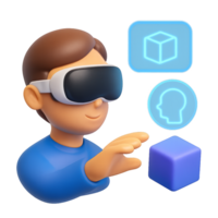 3D Spatial Computing Concepts in Simple Visual Representation png