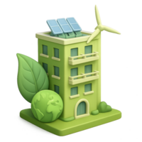 Sustainable Architecture Model Featuring Energy-Efficient Elements png