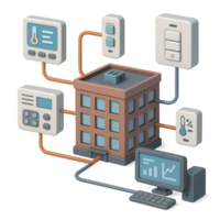 3D Visualization of Building Automation Systems with Simple Design png