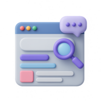 Simple 3D Transparent User Experience Interface Design Concept png
