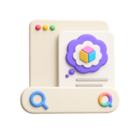 3D Transparent Interface Displaying Simple Composition Experience Elements png