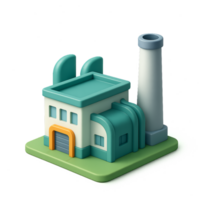 Eco-Friendly Factory Design with Modern Simple Architecture Elements png