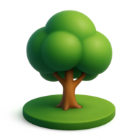 Simple 3D Tree on Circular Base Ideal for Various Design Projects png