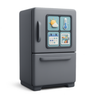 Modern Smart Fridge with User-Friendly Display and Controls png