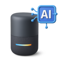 3D Model of AI-Enhanced Speaker for Modern Technology Use png