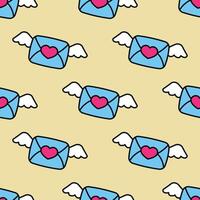 Seamless pattern. Red ladybug. illustration. vector
