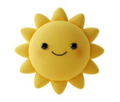 Sun pillow with sunglasses and cheerful expression isolated on transparent background great for summer concept art vacation graphics and kids product visuals png