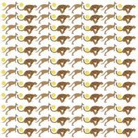 kangaroo, cheetah with fruit as a pattern background vector