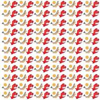 arowana, salmon with fruit as a pattern background vector