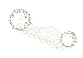 architecture drawing plant tree top view plan greenery vegetation. nature architectural landscape set element illustration bush garden flora a sapling minimal. vector