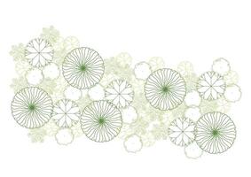 architecture drawing plant tree top view plan greenery vegetation design nature architectural landscape set element illustration bush garden flora sapling minimal. architect isolated. vector