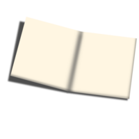 An open book with a blank page png