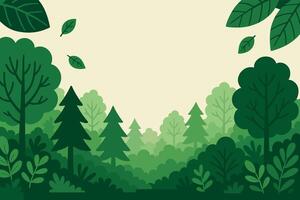 Deep Forest Layers and Foliage vector