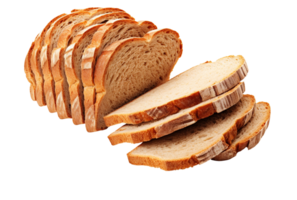 Skyrim-Style Rustic Bread Loaf Sliced, Transparent Background png