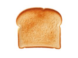 Flat View of a Toasted Slice on Transparent Background png
