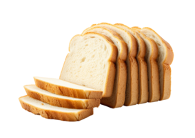 Overhead View of White Bread Slices on Clear Layer png