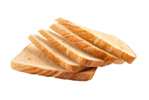 Group of Bread Slices Floating on Transparent Background png