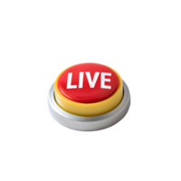 Red and Yellow Live Broadcast Button on Transparent Background png