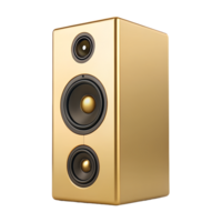 Elegant Gold Audio Speaker High Quality Sound System for Home or Studio Three Way Speaker Design for Superior Audio Experience png