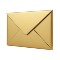 A Luxurious Golden Envelope A 3D Render of a Closed Gold Envelope Ideal for Communication Luxury Email Messaging Concepts png