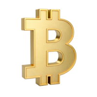 dorado bitcoin símbolo 3d hacer criptomoneda digital moneda Finanzas inversión riqueza blockchain tecnología png