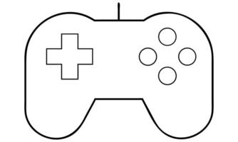 This joystick icon represents a classic game controller, a symbol of games and interactive computer entertainment vector
