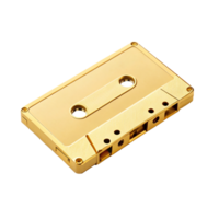 Luxurious Gold Cassette Tape Vintage Audio Music Relic Retro 80s 90s Nostalgia png
