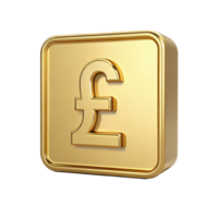 Gold Recycle Bin Token 3D Rendering of Circular Golden Medallion with Recycling Symbol png