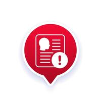 KYC verification failed icon vector