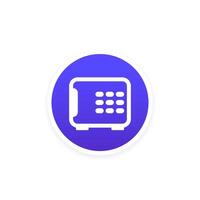 safe, strongbox icon for web or apps vector