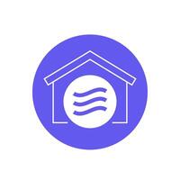 indoor air quality icon, vector