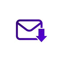 email message icon on white vector
