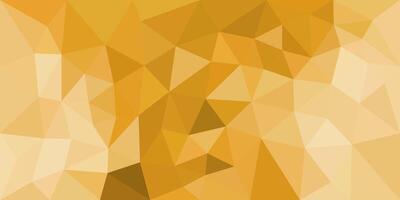 A warm, low-poly abstract background composed of various shades of orange and yellow triangles, creating a faceted and modern geometric design with a vibrant, autumnal feel. vector