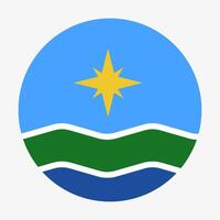 Flag of Duluth Minnesota. Circle flag vector