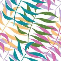 Abstract Floral seamless pattern with colorful leaves background vector