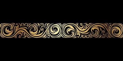 Luxurious decorative pattern with gold border design on dark background vector