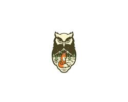 owls and foxes of the sky's cosmic imagination vector