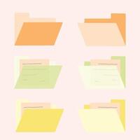 Set of Folder files icon illustration vector