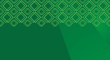 Abstract geometric ornament green background vector