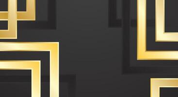 Gold geometric pattern black background vector