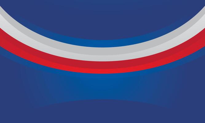 Abstract red white curve on blue background