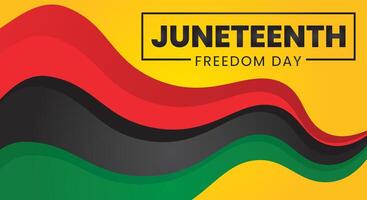 Juneteenth Independence Day. Freedom or Emancipation background design vector
